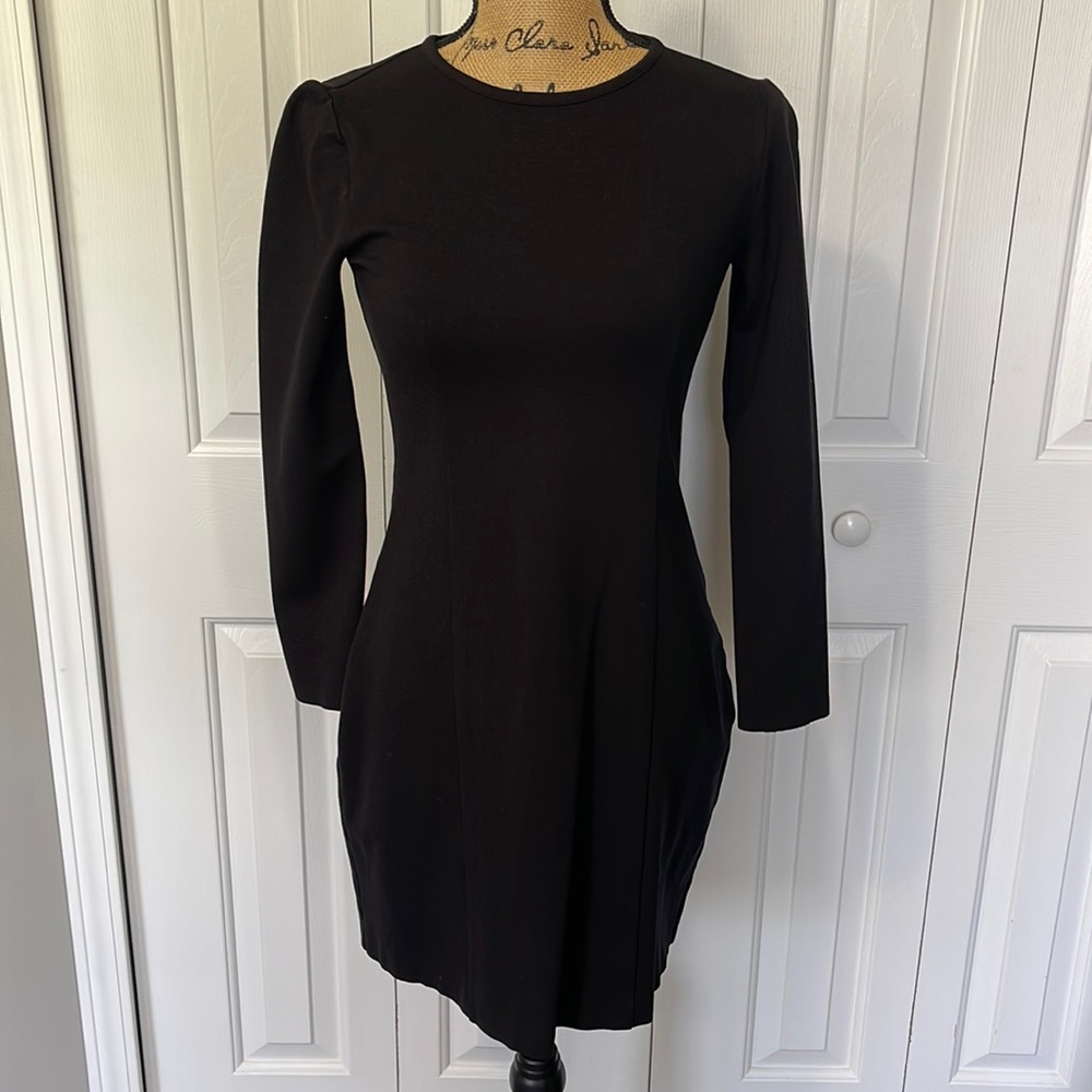 J. Crew Black Long Sleeve Pencil Skirt Dress